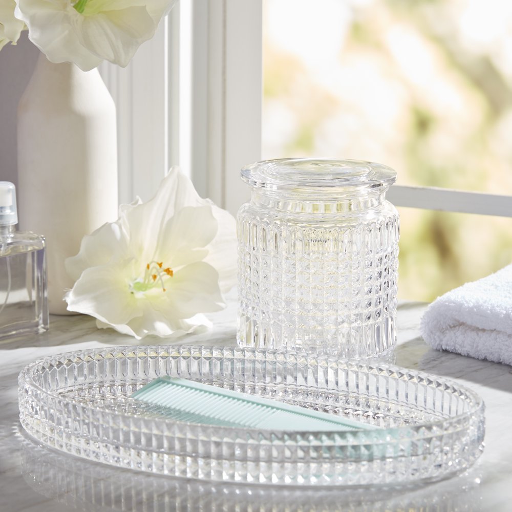 2 Piece Glass Bath Accessory Set by Drew Barrymore Flower Home