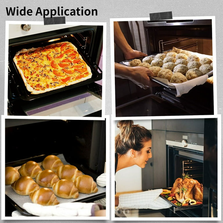 2PCS Baking Trays, Healthy 304 Stainless Steel Cake Tray, Rectangular Oven  Tray, Dishwasher Safe Baking Sheet, 14.2×10.6×0.8 Rustproof Cookie Pan 