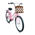 thumbnail image 4 of Ambifirner Beach Cruiser Bike, 26 inch Commuter Bicycle for Adult and Women,High-Carbon Steel Comfortable City Bikes with V-Brakes (Blue/Pink), 4 of 8