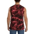 thumbnail image 4 of Gaeub Red Line Men's Sleeveless Muscle Shirts Workout Tank Tops, Odor Protection and Comfortable - Small, 4 of 8
