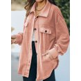 thumbnail image 4 of Chase Secret Womens Casual Jacket Fuzzy Fleece Long Sleeve Shacket Shirts Jacket with Pockets, 4 of 5
