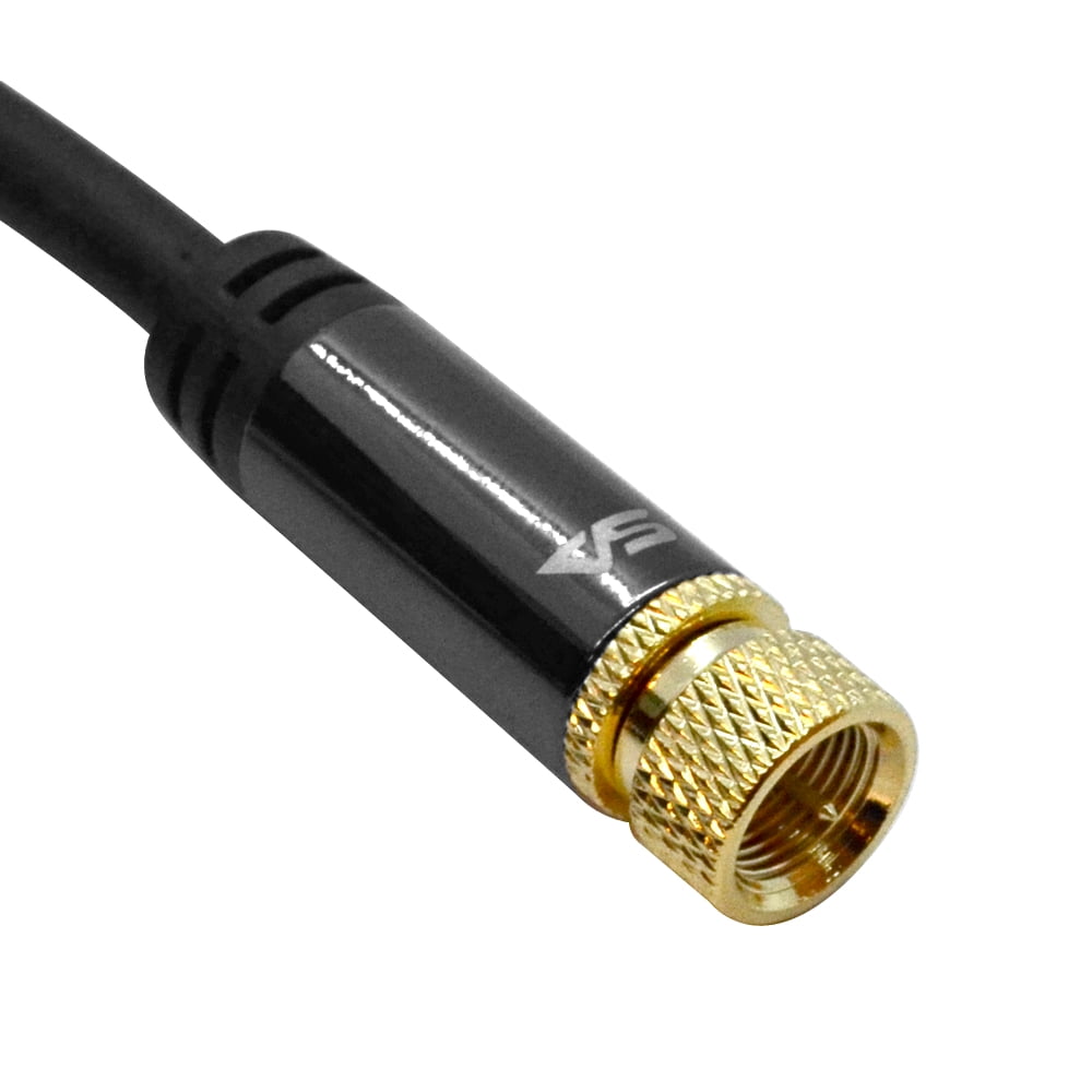 Seismic Audio 10 Foot Digital Audio Video Coaxial Cable - Premium Coax AV Cord F Type Male Pin - SA-DCAVC01-10