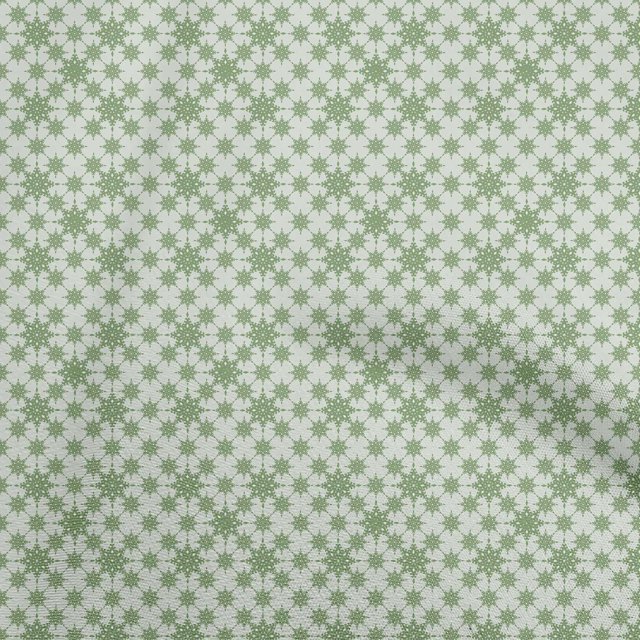 oneOone Polyester Spandex Light Green Fabric Asian Block Floral Sewing Material Print Fabric By The Yard 56 Inch Wide