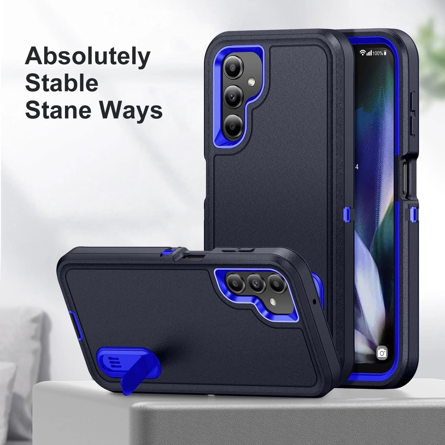 New Case for Samsung Galaxy A54 5G 6.4 inch,Heavy Duty 3 Layer Military Protection with Hidden Kickstand Shock Resistant Armor Hybrid Bumper Rugged Rubber Phone Cover,7 Color
