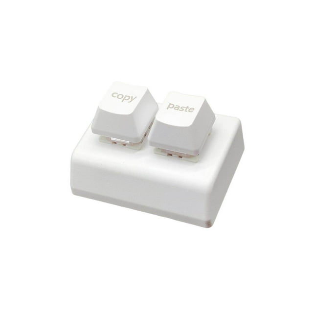 Copy and Paste 2 Key Keyboard Red Switches programmable keyboard USB 2 key keyboard Mini 2 Key Keypad for Drawing White
