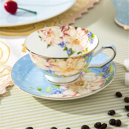 

Luxury Ceramic Coffee Coasters Set Porcelain Mug Afternoon Teacup Bone China Flower Water Party Drinkware Coffeeware Gift Box