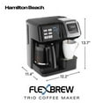 Hamilton Beach FlexBrew Trio Coffee Maker, SingleServe, Black & Silver