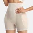 thumbnail image 2 of HAPIMO Rollbacks Women's Padded Hip Enhancer Sport Shorts Mesh Seamless Boxer Underwear Stretch High Waist Body Shaper Beige L, 2 of 9