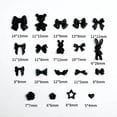 thumbnail image 3 of 50 Uds. De lazos negros mezclados al azar, dijes para uñas de oso, Mini corazón de resina, estrella, flor, decoraciones artísticas para uñas hechas a mano, prensa DIY en las uñas, 3 of 5