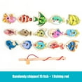 thumbnail image 3 of Montessori Wooden Magnetic Fishing Toys For Baby, Cartoon Marine Life Cognition Fish Games Education Parent-Child Interactive Toy, 3 of 4