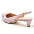 thumbnail image 4 of YDN Women Classic Low Kitten Heel Slingback Pumps Pointed Closed Toe Slip On Comfortable Business Shoes Size 8.5 Light Purple, 4 of 4