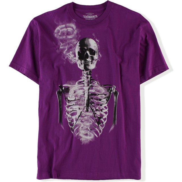 Camiseta gráfica Ecko Unltd. Smoke A Bone para hombre morada mediana