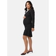 thumbnail image 2 of Ingrid & Isabel For Every Belly Women’s Maternity Smocked Midi Dress with Long Sleeves, Sizes S-XXL, 2 of 8