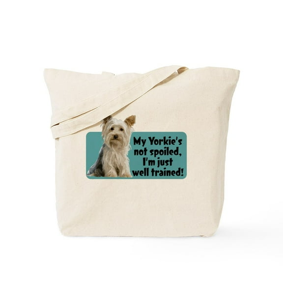 CafePress - My Yorkie Spoiled? Tote Bag - Unisex Canvas Tote Bag, Beige, 1-Piece