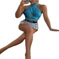 thumbnail image 3 of Women Summer Tank Tops Cross Halter Neck Crop Tops 4 Colors, 3 of 6