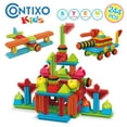 thumbnail image 5 of Contixo STEM Bristle Building Blocks for Kids Ages 3-8, Educational & Sensory Toy Building Set, 244 Pcs - Rainbow Colors, 5 of 10