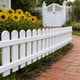 thumbnail image 5 of Borde de plástico blanco para valla de jardín | Mini valla de 20 x 17 x 12 cm con tacos de tierra | Borde para parterres, césped y caminos para jardines domésticos, 5 of 8