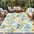 thumbnail image 2 of Watercolor Forest Colorful Outdoor Rug for Patio/Deck/Porch, Non-Slip Large Area Rug 5 x 7 Ft, Abstract Art Modern Trees Indoor Outdoor Rugs Washable Area Rugs, Reversible Camping Rug Carpet Runner, 2 of 8