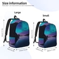 thumbnail image 3 of Lsque Night At Lake Aurora Pattern Canvas Daypack, Durable Backpack, High-quality Versatile Backpack,Vintage Compact Backpack-Small, 3 of 6