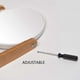 thumbnail image 5 of Vanity Mirror with Natural Bamboo Stand, 8 Inch 1X/2X Magnification Double Sided 360 Degree Rotating Magnifying Mirror(White-oval), 5 of 5