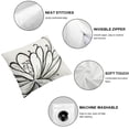 thumbnail image 4 of BANET Grey Spring Summer Throw Flowers Decorative Pillow Protectors for Living Room Couch Patio Car White, 4 of 5
