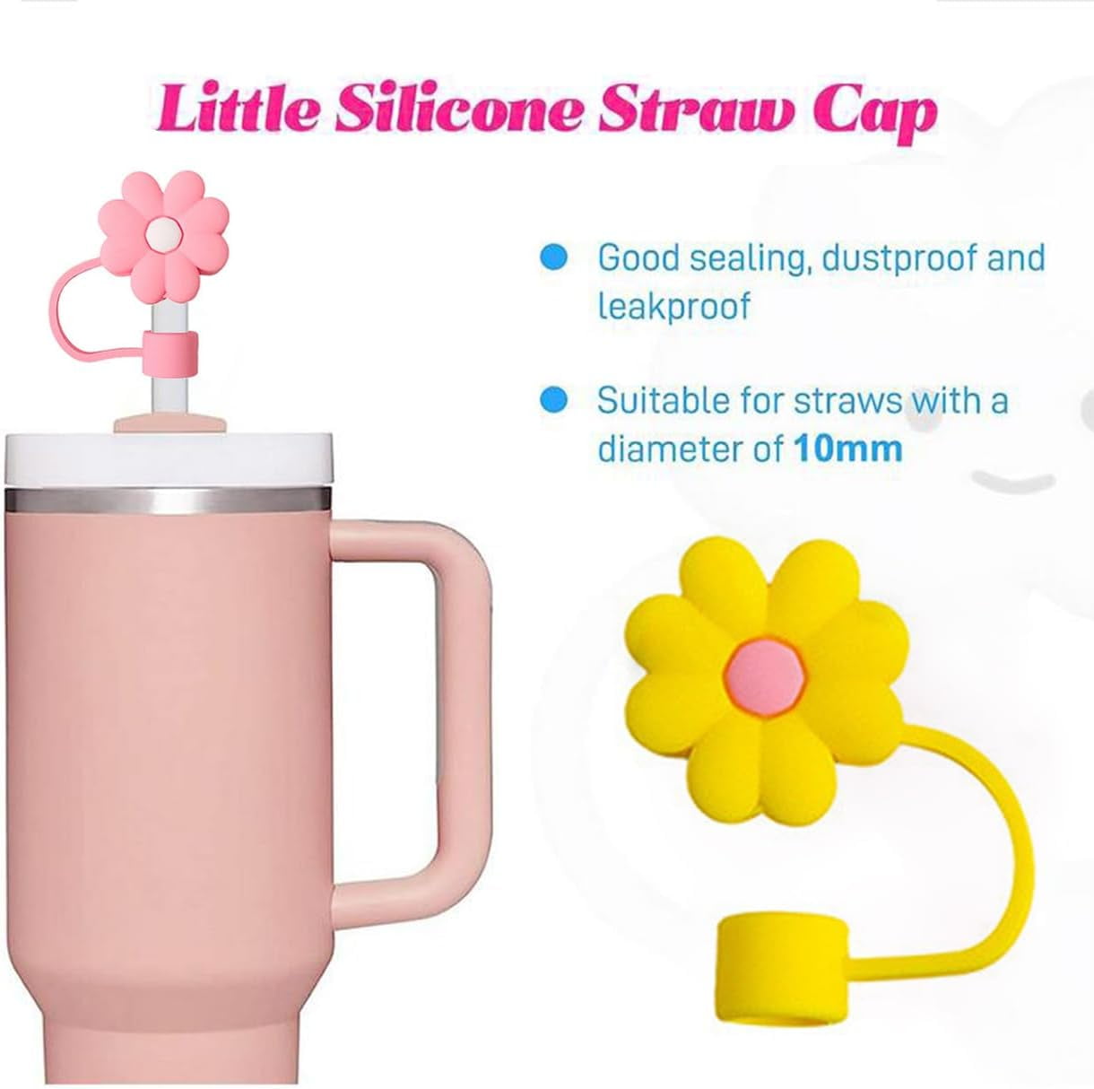 3 Pack Straw Cover Caps for Stanley Tumbler, 0.4 Cloud Straw Toppers for  H2.0/1.0 Stanley Quencher Cup 30&40 Oz, Silicone Protector for 10mm Cup  Straw - Yahoo Shopping