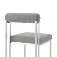 thumbnail image 6 of Anastasia Dining Chair with Brushed Stainless Steel and Light Gray Fabric - Set of 2, 6 of 9