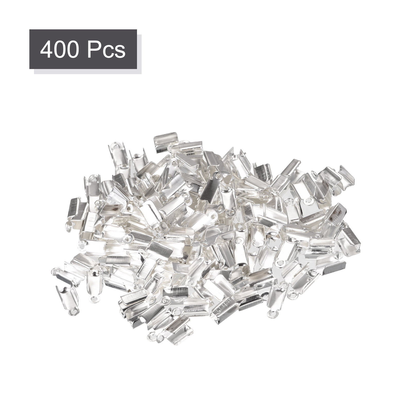 Unique Bargains Fold Over Cord Ends Terminators Crimp Cap Clasp Tips for Craft 4.5x11mm