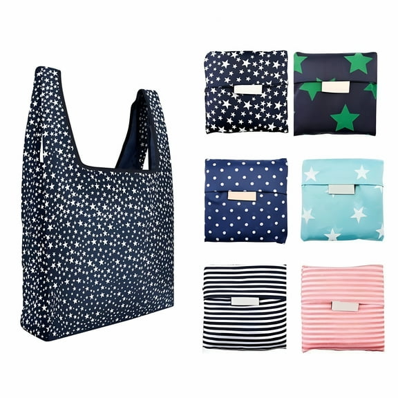 GASTROPOD 2026 New 6 Pack Reusable Shopping Grocery Bags Foldable,Washable Grocery Tote with Pouch,Heavy Duty Shopping Tote Bag,Eco-Friendly Purse Bag Fits in Pocket Waterproof&Lightweight