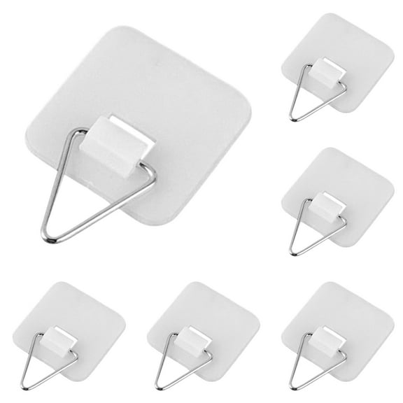 6PCS Invisible Plate Hangers for Wall Display Heavy Duty Adhesive Plate Holdersï¼Picture Hanging Hooks for Decorative Plates,Art Wall Decor,No Damage Vertical Hanging Solution for Household Storage