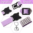 thumbnail image 3 of Mumup 4 Pieces Rhinestones Cat Collars Breakaway Cat Collar with Bell Bling Pet Accessories with Soft Velvet, 3 of 7