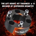 thumbnail image 3 of 3" Ram 1500 Leveling Lift Kit, 3in Front Suspension Lift Kit Forged Strut Spacers for 2006-2024 Dodge Ram 1500 4WD, Dakota 2WD/4WD 2005-2007&2009-2011, CNC Machine Black Anodized, 3 of 7