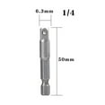 thumbnail image 1 of Lefu 1/4" Drill Socket Adapter for Impact Driver Hex Shank to Square Socket Extension, 1 of 6