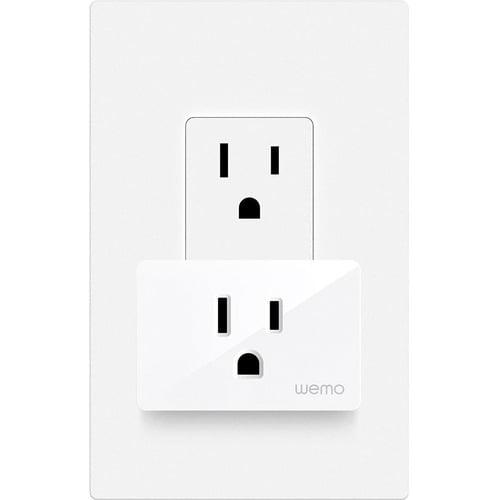 Wemo Smart Plug (Simple Setup Smart Outlet for Smart Home, Control Lights and Devices Remotely Works w/Alexa, Google Assistant, Apple HomeKit)