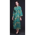 thumbnail image 2 of Bimba Robe en Coton Imprimée Légère pour Femmes, Motif Oiseau Noir et Jaune, Robe Croisée, Demoiselle d'Honneur, Chemise de Préparation TP, 2 of 5