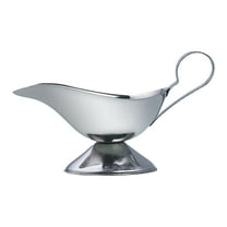 Gravy Boat with Classic Base, Stainless Steel Sauce Boat, Sauce Bowl with Handle, Suitable for Turkey, Grilled Meat, Steak, BBQ