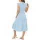 thumbnail image 3 of INSPIRE CHIC Vestidos Midi para Mujeres con Cuello Mock y Mangas Rizadas XL Azul, 3 of 6