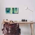 thumbnail image 2 of Stupell Industries Asymmetrical Soft Abstract Shapes Blue Green Yellow Canvas Wall Art by Brent Nelson, 2 of 6