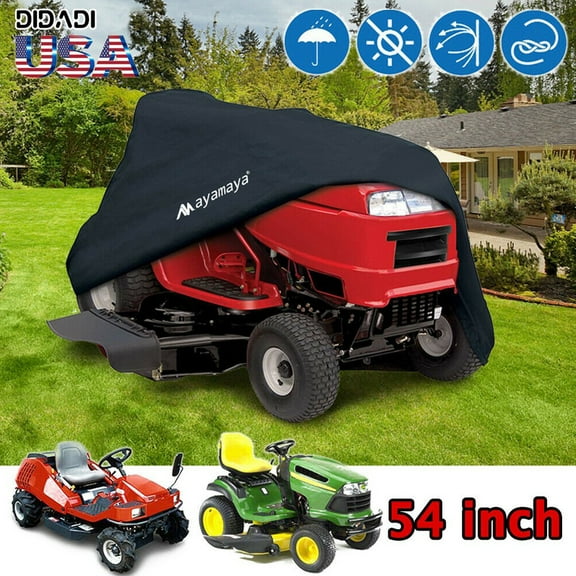 Riding Lawn Mower Cover,AYAMAYA Waterproof Windproof Lawn Tractor Cover for Outdoor,Durable Heavy Duty Covers for Lawn Weeder,Universal Anti UV Dust Snow Adjustable Lawn Mower Covers