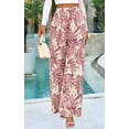 thumbnail image 2 of PRETTYGARDEN Womens Pants Elastic Waist Floral Lightweight Pants for Women Casual Wide Leg Pants Woman, 2 of 7