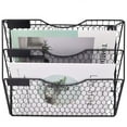 thumbnail image 4 of EASEPRES Mail Organizer Wall Mount Hanging File Holder Storage, Metal Chicken Wire Magazine Rack 3 Tier, Black, 4 of 4