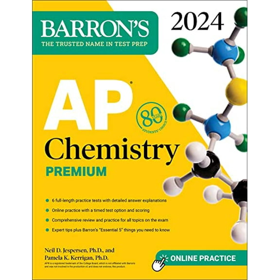 Pre-Owned AP Chemistry Premium, 2024: 6 Practice Tests   Comprehensive Review   Online Practice (Paperback) 1506287654 9781506287652