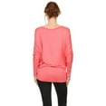 thumbnail image 4 of Moa Collection Women's Relaxed Fit Tunic Top Dolman Sleeve Knit Casual Style, 4 of 4