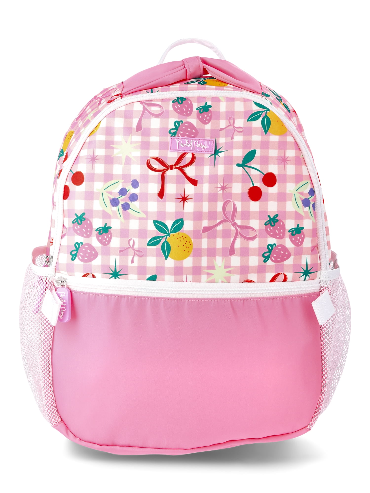 Packed Party Girls 17" Fringe Fruit 4-Piece Backpack Set, Pink