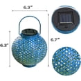thumbnail image 2 of Lanterne Solaire Suspendue Rétro avec Poignée pour Utilisation comme Lanterne de Table, Étanche pour Jardin Patio Porche, etc., 2 of 8
