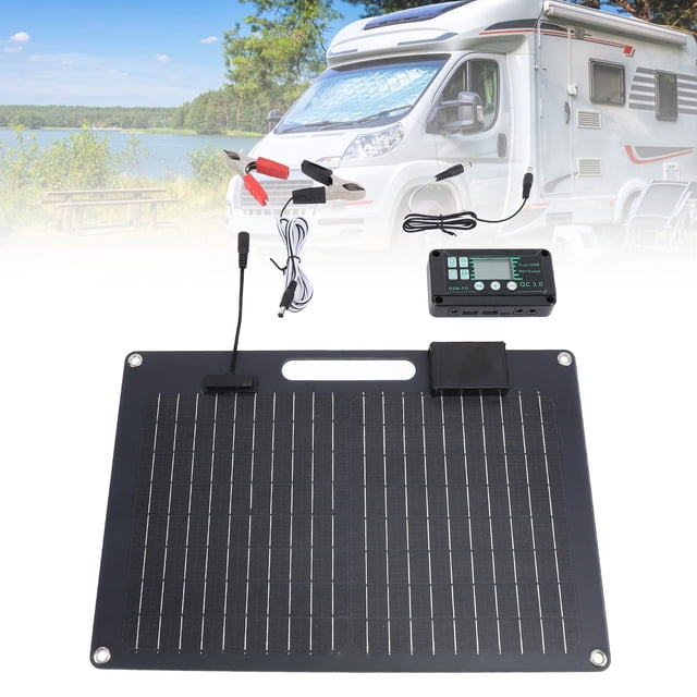 Kit De Controlador De Carga Solar, Protección Completa A Prueba De Agua, Carga Rápida, Kit De Cargador De Batería De Panel Solar, 12 V, 24 V, Salida Dual Para Coche