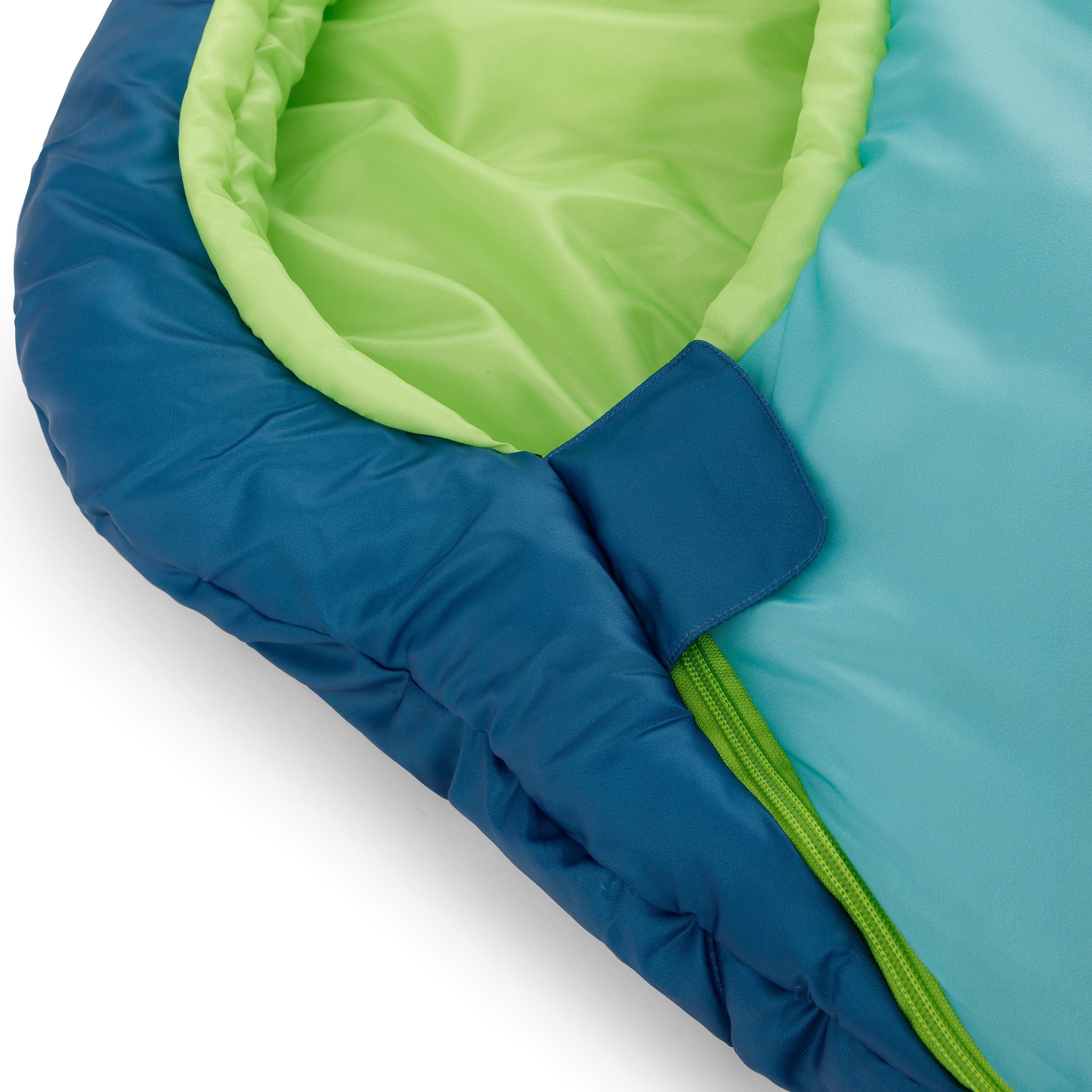 Firefly! Outdoor Gear Kid's Mummy Sleeping Bag - Blue/Green (70 in. x 30 in.)