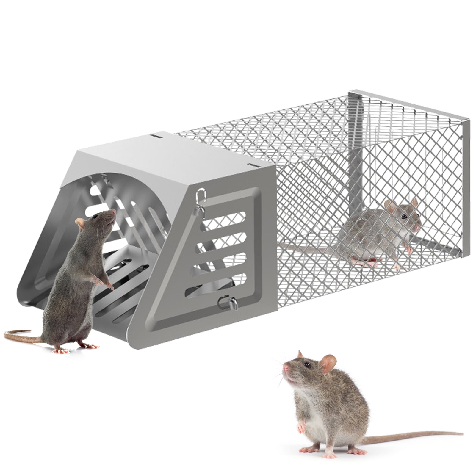 CJC Mousetrap Catch and Release Humane Rat Trap Chipmunk Rodent Trap for Indoor&Outdoor Small Animal Mouse Voles Hamsters Live Cage