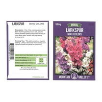 Larkspur Flower Garden Seeds - Giant Imperial Color Mix - 500 Mg Packet - Annual Flower Gardening Seeds - Consolida ambigua