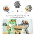 thumbnail image 4 of BEADCEST Stuffed Animal Toy Alligator Shaped Plush Grey 1Pc, 4 of 8